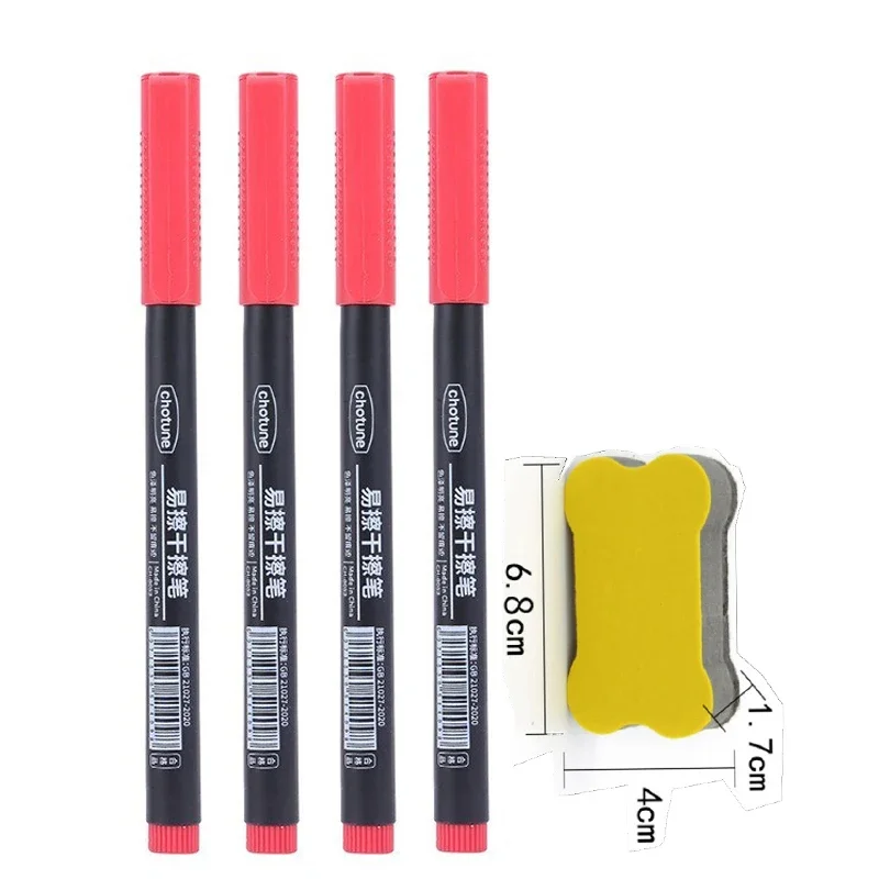 Ultra Fine Tip Dry Erase Markers Set - 0.5mm, 3 Vibrant Colors