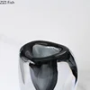 Ink Painting Transparent Glass Vase Hydroponics Floral Vases Desk Decoration Artificial Flowers Decorative Flower Arrangement 5