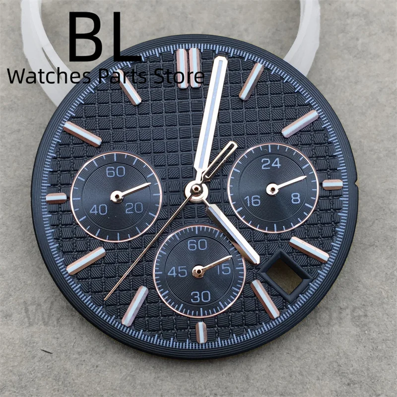 Cadran De Montre VK63 - 29.5mm, Métal Vert Lumineux - Pour Mouvement Quartz, Neuf Avec étiquettes