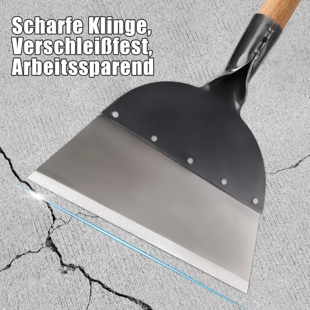 Thickened Cleaning Shovel Lawn Cleaning Knife Large Wall Shovel Cement Knife Stainless Steel Garden Weeding 25.5×27.5cm 4
