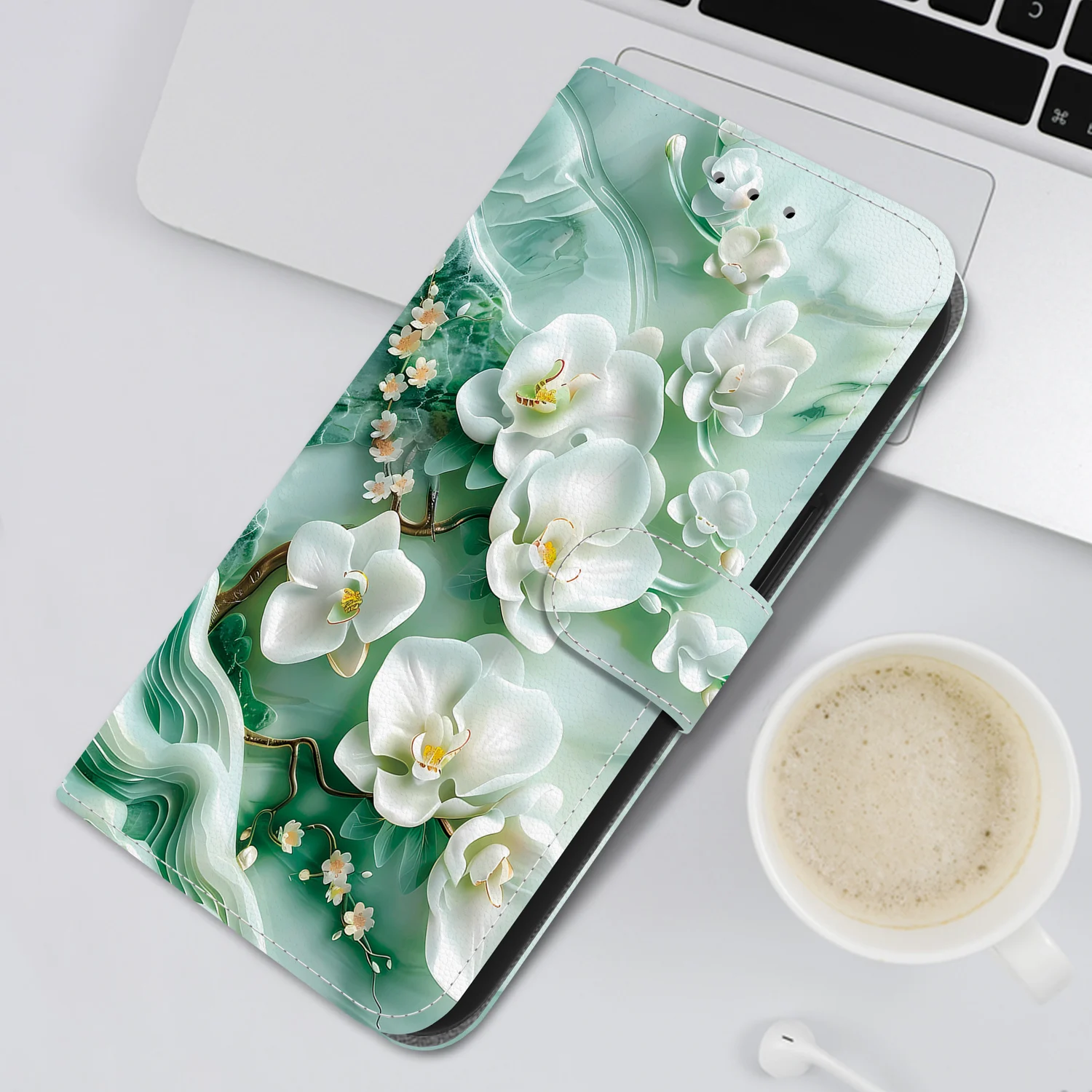 Elegant Leather Flip Back Cover - Beauty Phone Case Collection