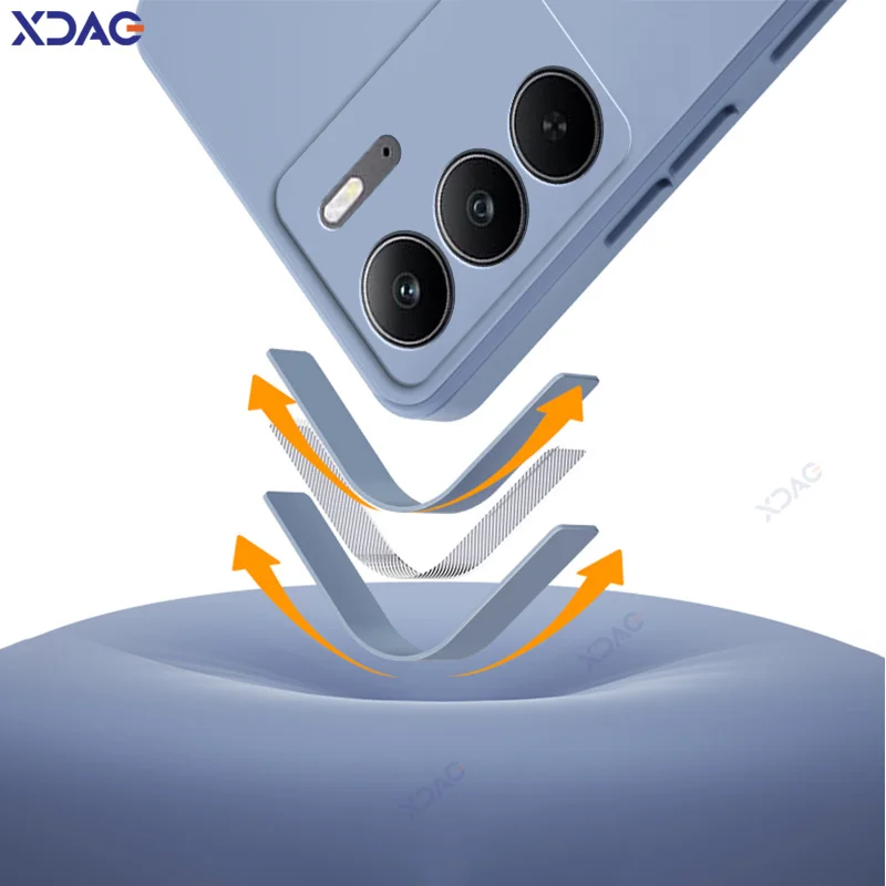 Enhanced Liquid Silicone Shockproof Phone Case - Soft Protective Anti-Drop Cover