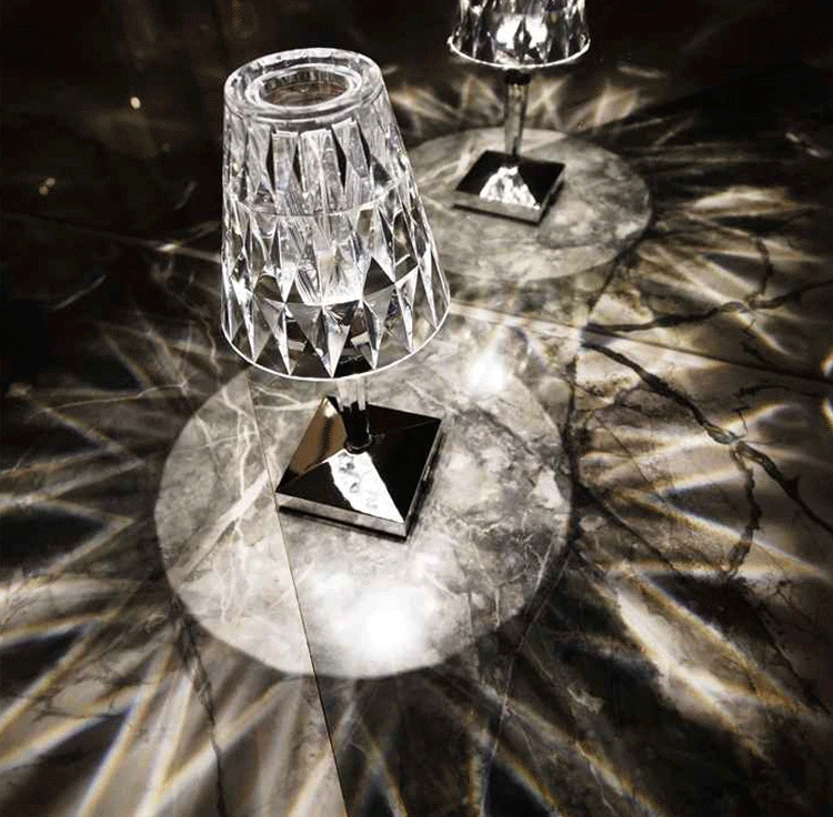 LED Acrylic Diamond Crystal Decorative Desk Lamp