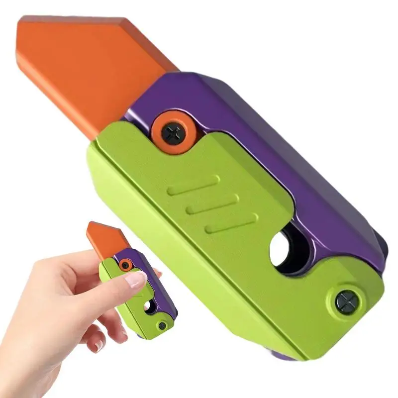 3D Printed Gravity Cutter Carrot Toy Portable Sensory Toys For Anger Relief Kids Adults Travel Home School Christmas Birthday