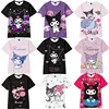 2023 Anime Cartoon Summer Kuromi T-Shirt My Melody Hello Kitty 3D Print Cartoons Clothes Kid Girl Boy Fashion T Shirt Casual Top 1