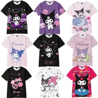 2023 Anime Cartoon Summer Kuromi T-Shirt My Melody Hello Kitty 3D Print Cartoons Clothes Kid Girl Boy Fashion T Shirt Casual Top 1