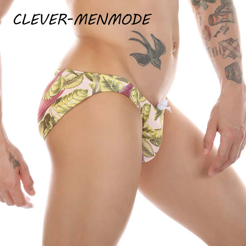 Herren Sexy Mode Bikini Gedruckt Badeslip Sommer Strand Bikini Badeanzug Europäisch Strand Surf Shorts Atmungsaktive Strandbekleidung – Detail 12