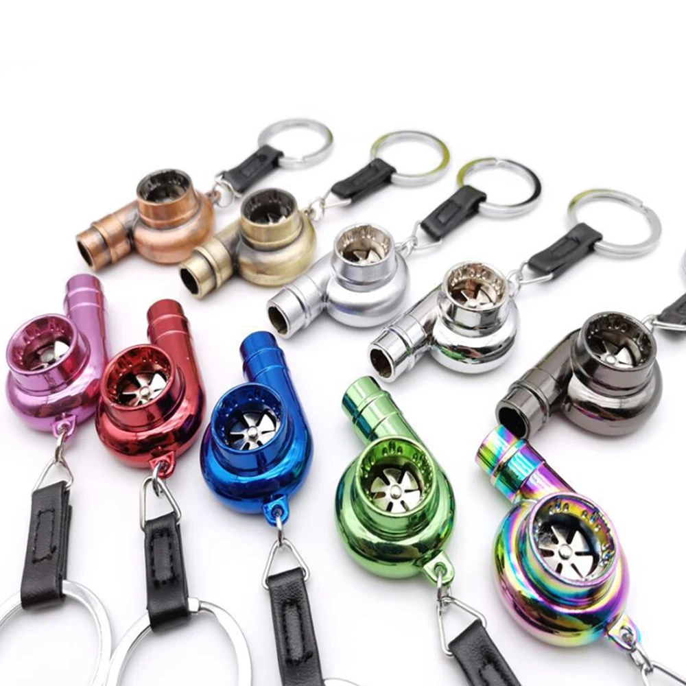 

1 Pieces Car Turbo KeyChain Turbocharger Spinning KeyRing Key Holder Ring Keyfob Universal Accessories