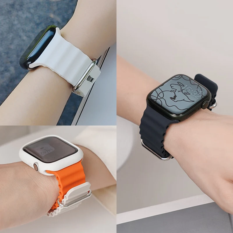 Ocean Blue Silicone Sport Strap