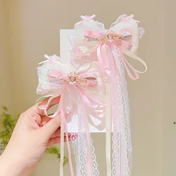 Charming Bow & Ribbon Hairpins for Girls: Fresh and Cute Hair Accessories (A)