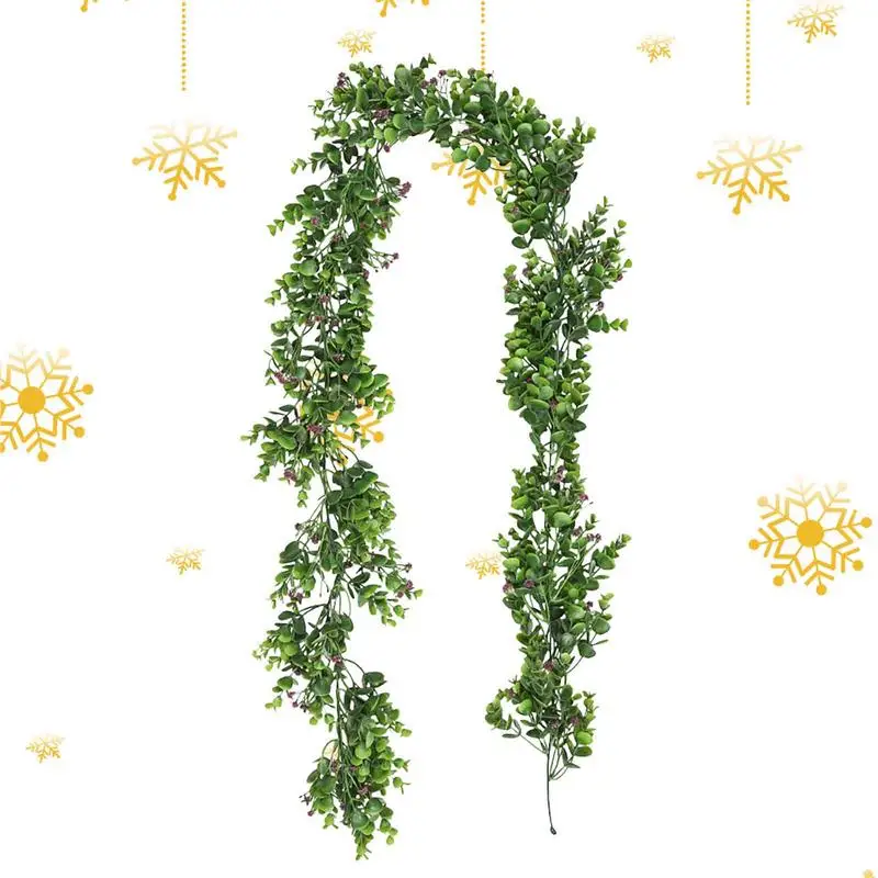 

Faux Garland Fake Vines Ivy Faux Leaves Greenery Plant Backdrop Wall Room Decor Green Leaves Plant Backdrop Wall 5.9 Feet
