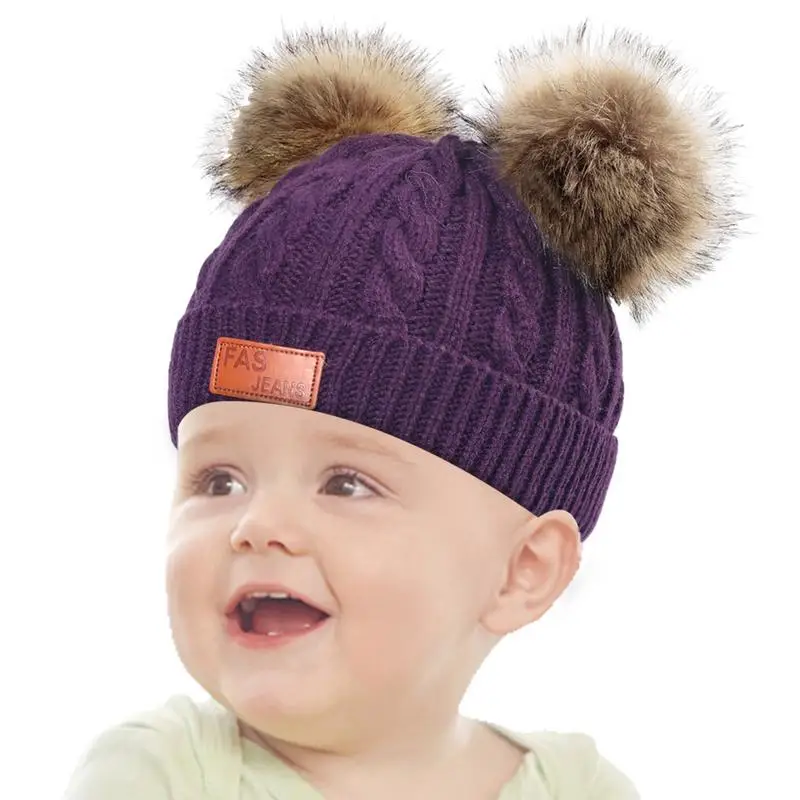 Toddler Beanies With Warm Kids Boys Girls Winter Hat Thickened Elastic Comfortable Beanies Warm Soft Toddler Hats For Playground