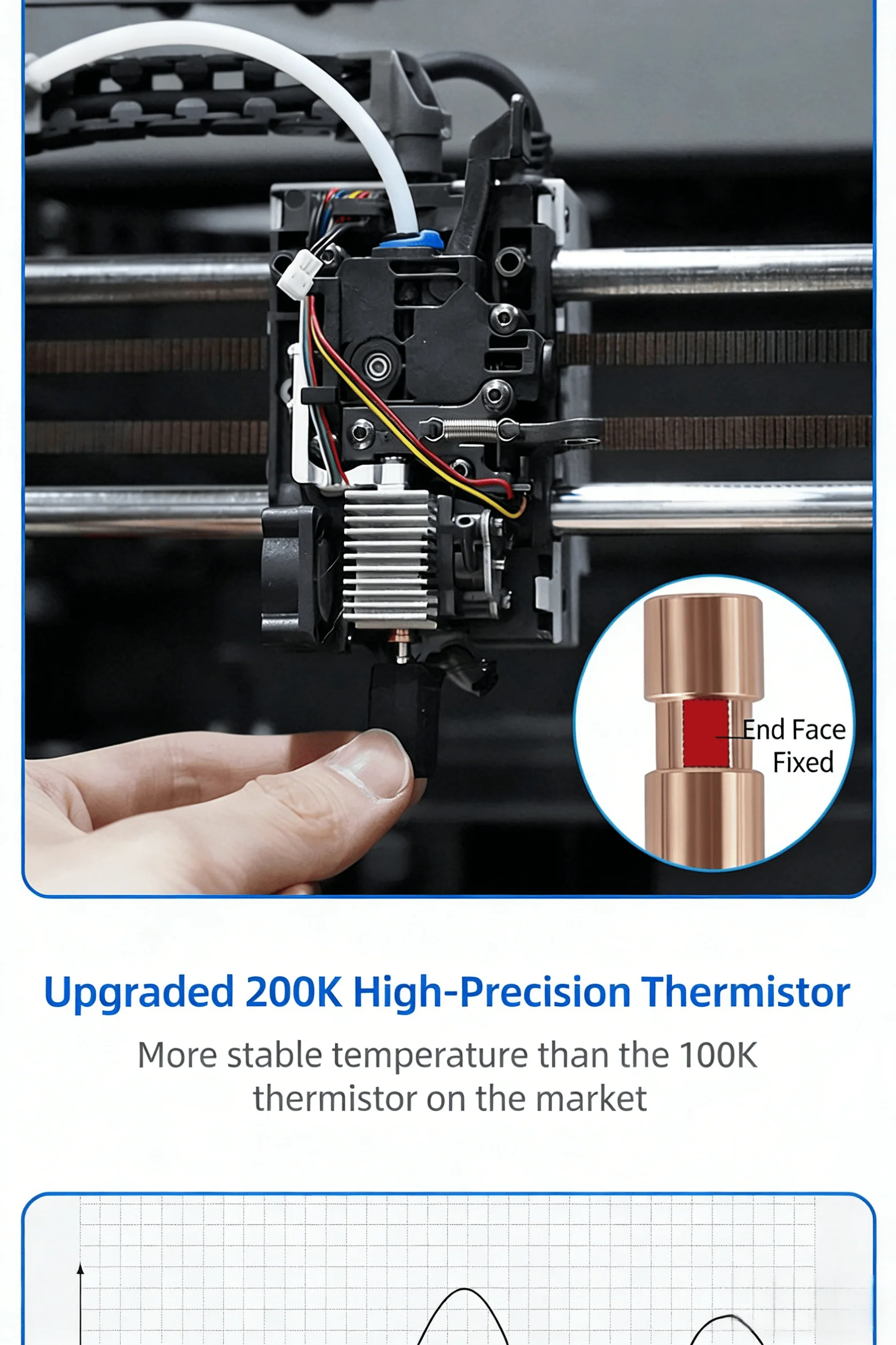 Upgrade-Hotend mit Keramikdüse für Kobra S1 Combo 3D-Drucker 24V 48W Schnellheizung 320 ℃ 3D-Drucker Zubehör – Detail 3
