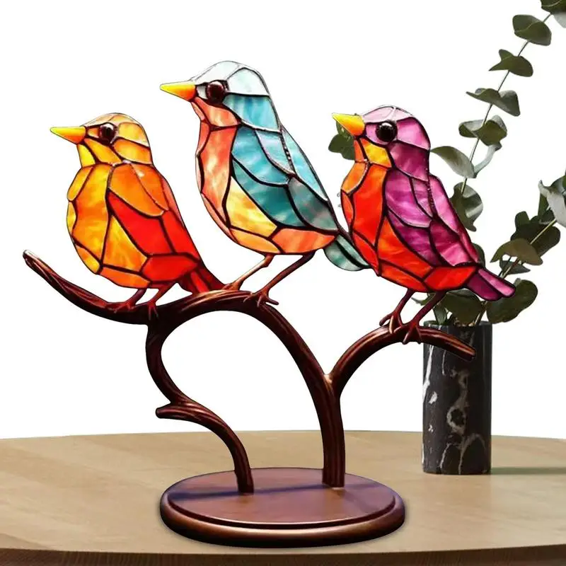 

Bird Desktop Ornament Home Decor Small Birds Statues Colorful Modern Style Tabletop Bird Decoration For Offices Cabinets Bedroom