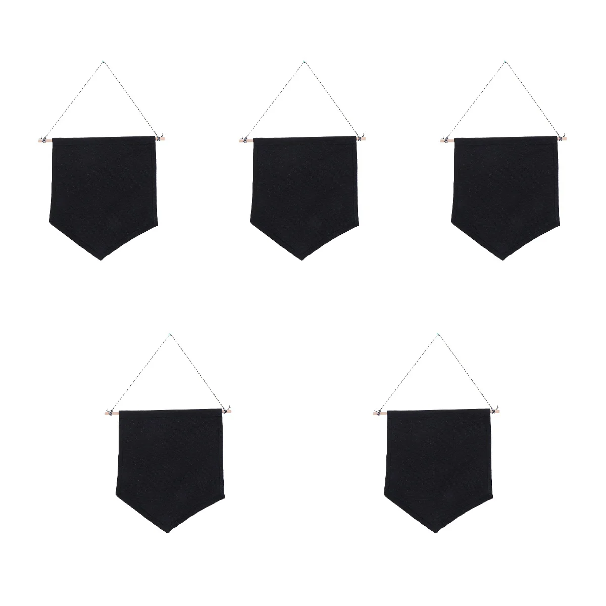 

5pcs Lapel Pin Wall Display Banner, Canvas Pennant Lapel Badge Flag 1PC ( Black/ )