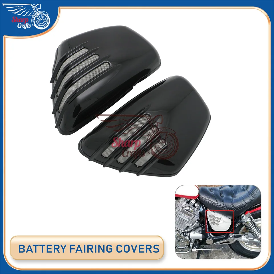 Motorrad Batterieabdeckung Für Yamaha Virago - Seitenabdeckung Links/Rechts Aus ABS