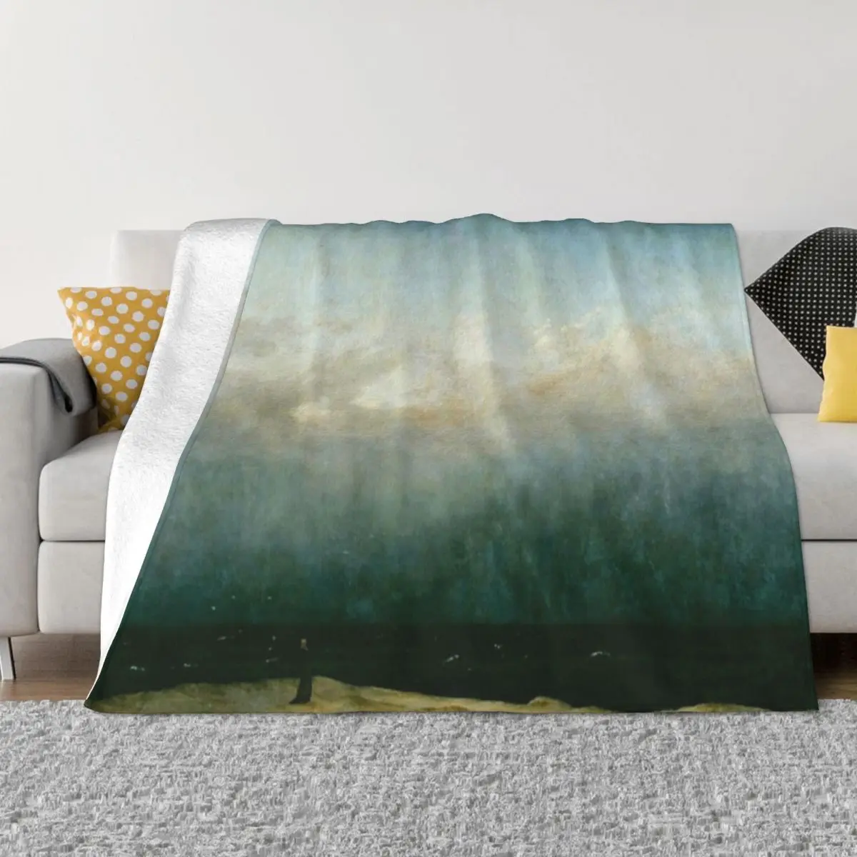 

Caspar David Friedrich - The Monk by the Sea, (1808-1810) , artwork by Caspar David Friedrich Throw Blanket