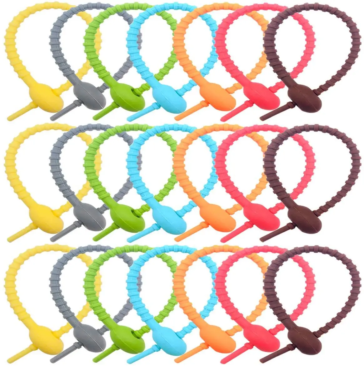 

10Pcs USB Cable Winder Cable Organizer Phone Cord Management Mouse Earphone Wire Winder Ties Silicone Hook Strapping Tape