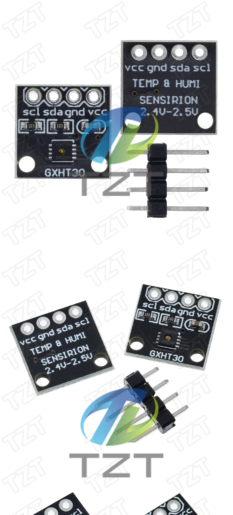 TZT GXHT30 Temperatur-Feuchtigkeitssensoren-Modul IIC I2C Breakout Wetterkompatibel kompatibel SHT31 SHT30 für Arduino – Detail 3