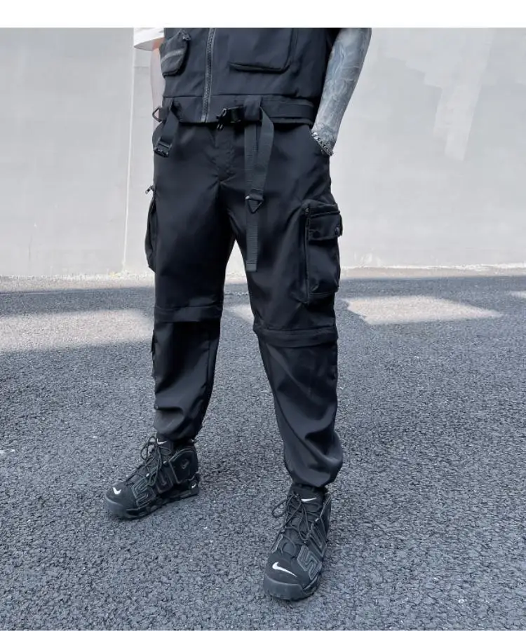HKSH Spring New Functional Cargo Pants Men's Dark Techwear Chic Overalls Fashion Loose Leggings High Street Tide Trousers HK0710