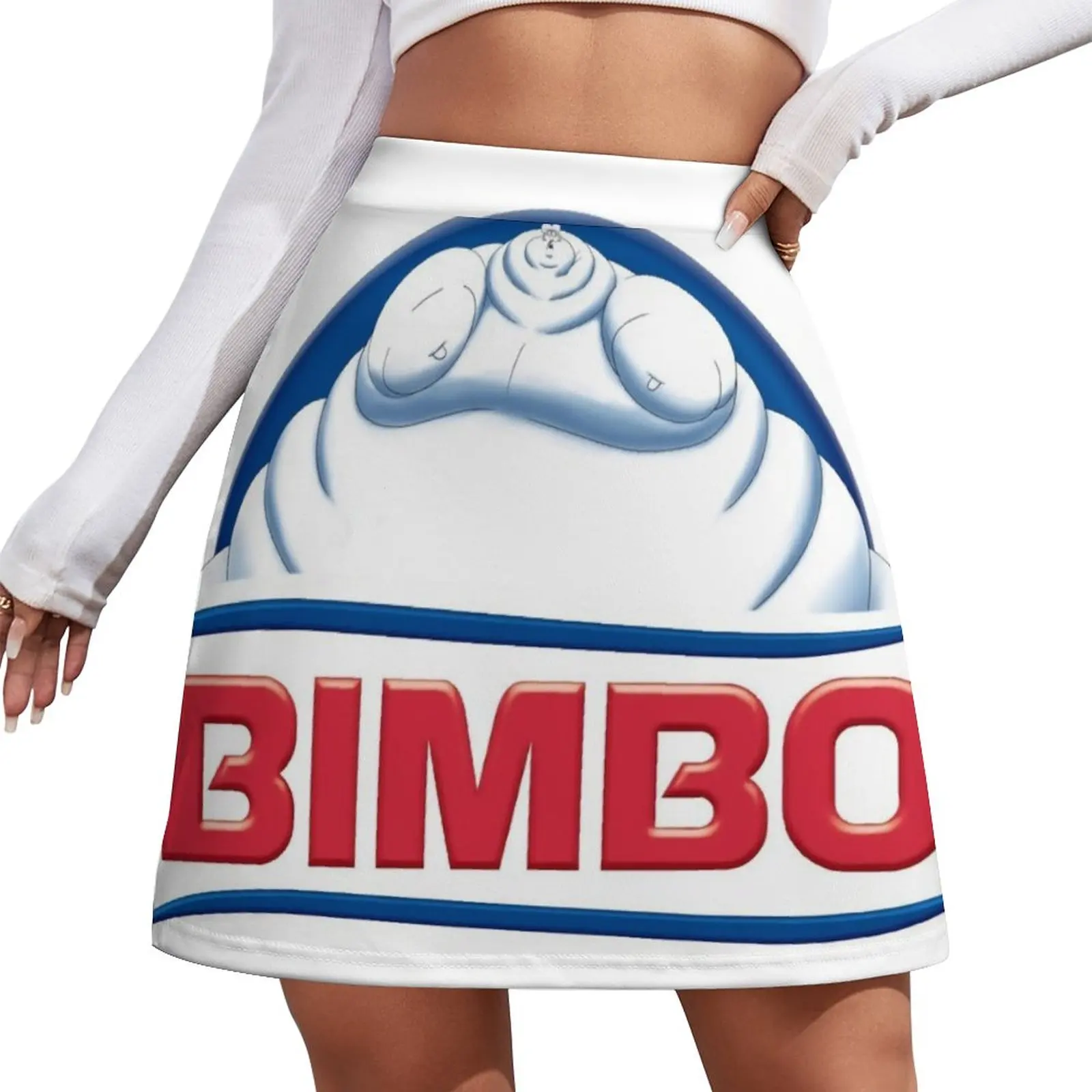 Bimbo Bear Bread Logo (White) Mini Skirt girls skirt Kawaii