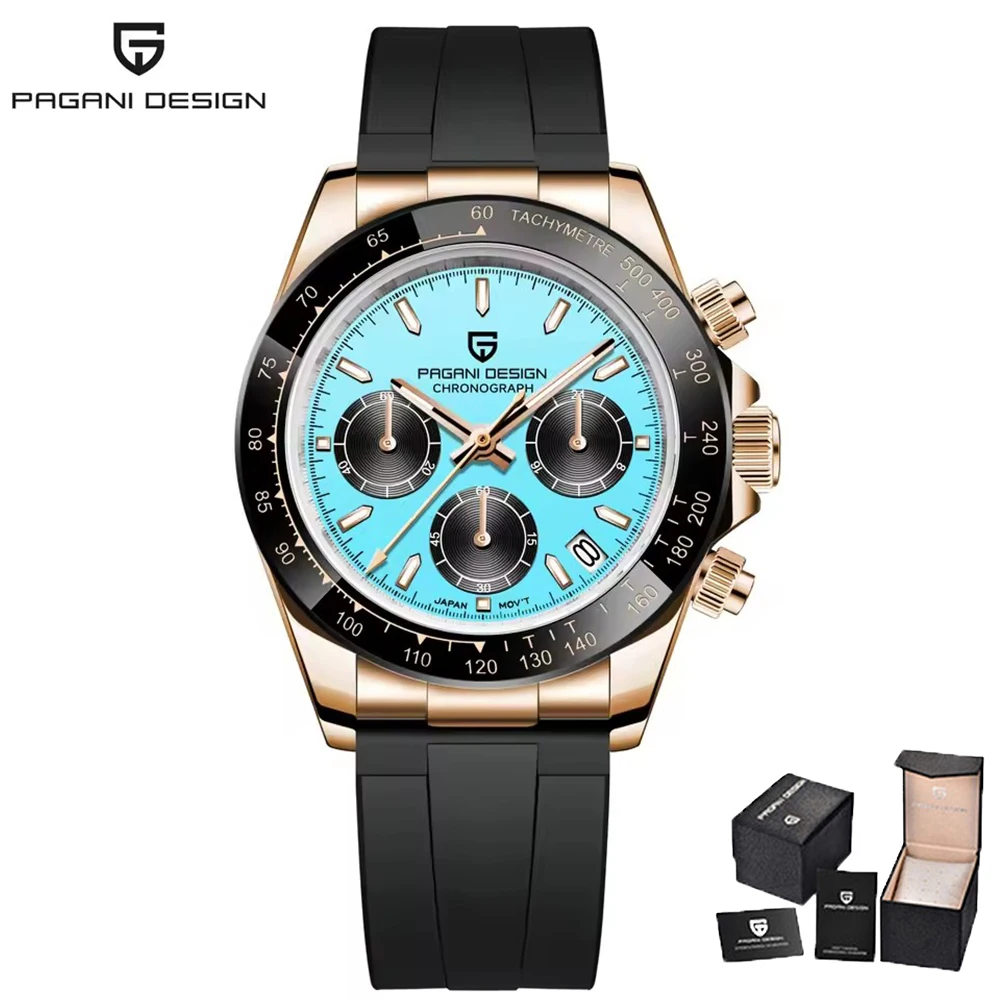 40mm V2 PAGANI DESIGN Men's Quartz Watches Sapphire Retro Chronograph thumbnail 9