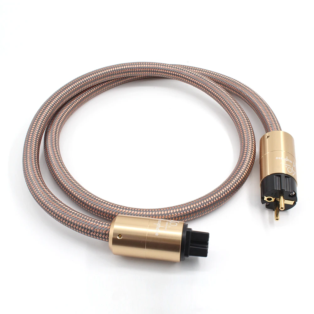 

Hi-End Hifi amplifier OFC Pure Copper Plated Gold Aluminium alloy Shell Japan Accuphase AC EU /AU plug power Cable Cord Wire