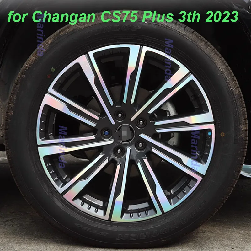 

Car Wheel Hub Stickers for Changan CS75 Plus 3th 2023 Reflective Decorative Anti-scratch PVC Cover Exterior Accessories