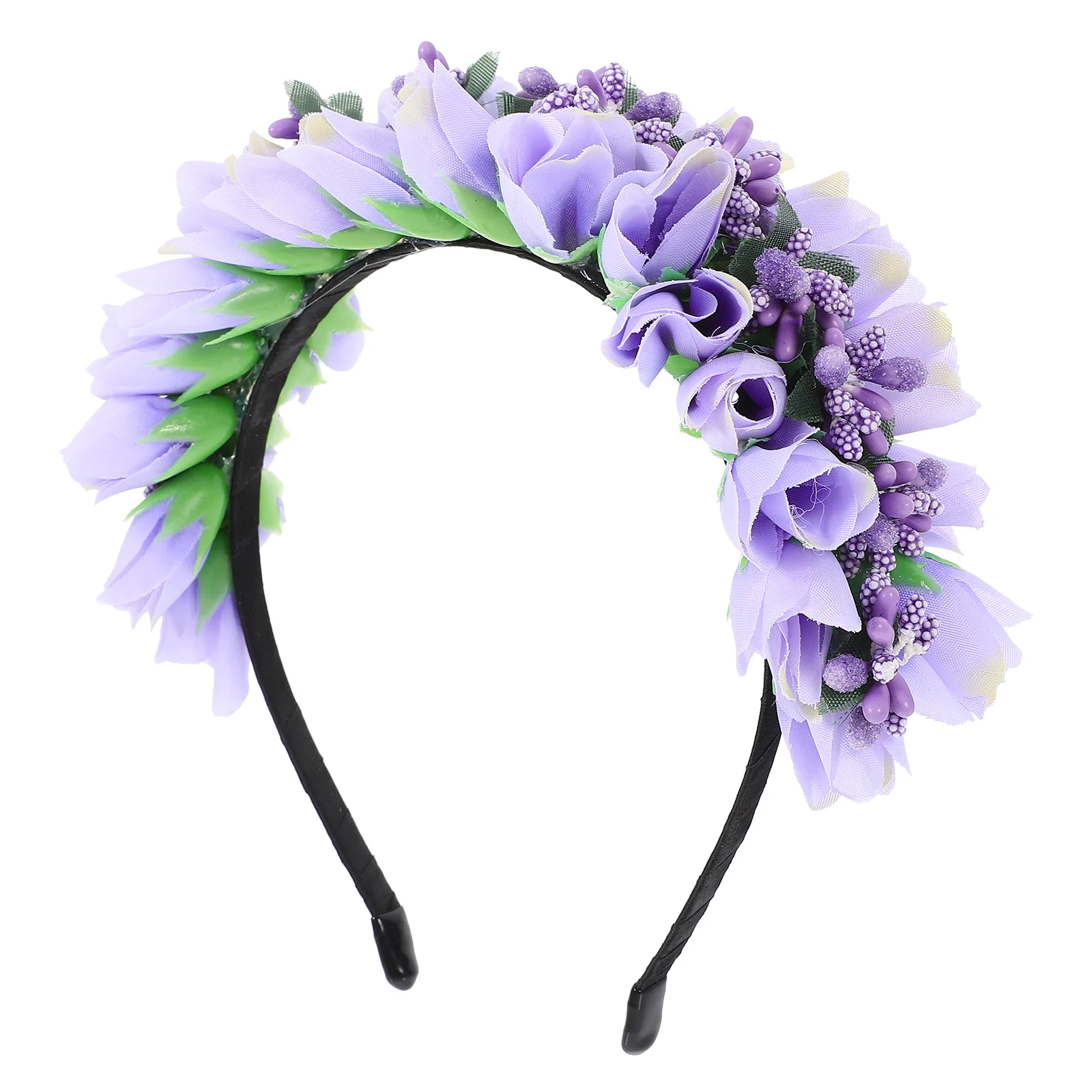 

Wedding Floral Hair Wreath Tulip Flower Wreath Women Hairband Party Costume Headdress