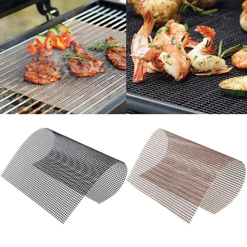 NonStick High Temperature Resistant BBQ Grid Pad Barbecue Mesh Reusable Easily Cleaned Cooking