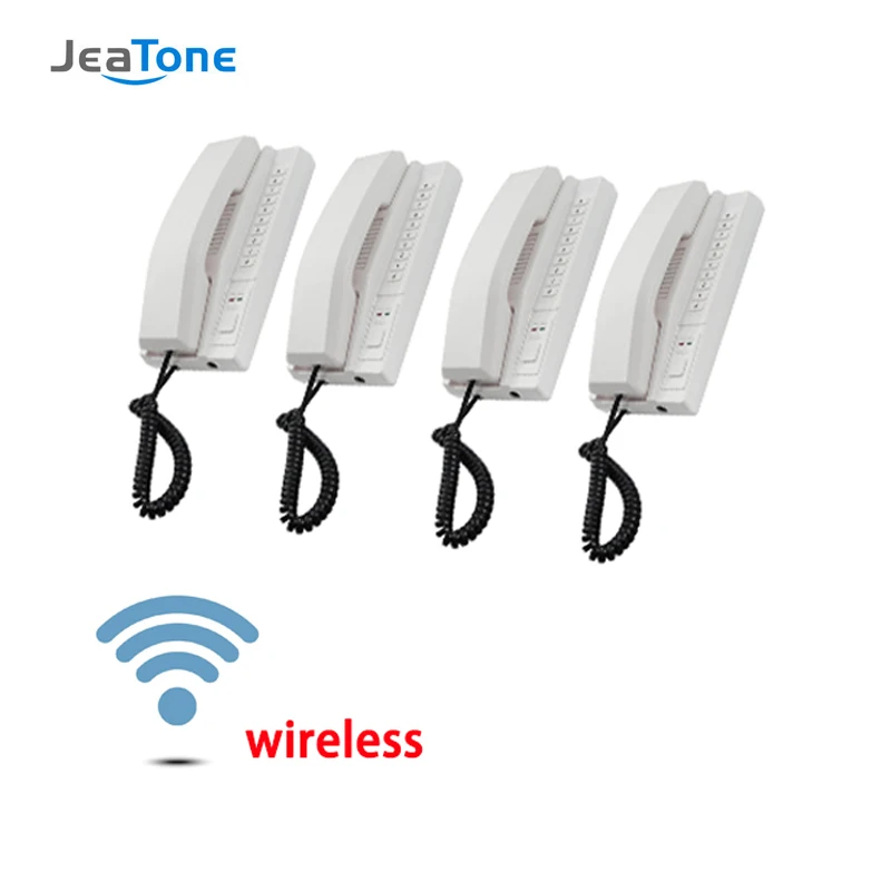 Wireless Intercom Doorbell Jeatone 433MHZ Wireless Apartment Receivers Call Number Intercom System Secure Expandable for Warehouse Office interphone hospit