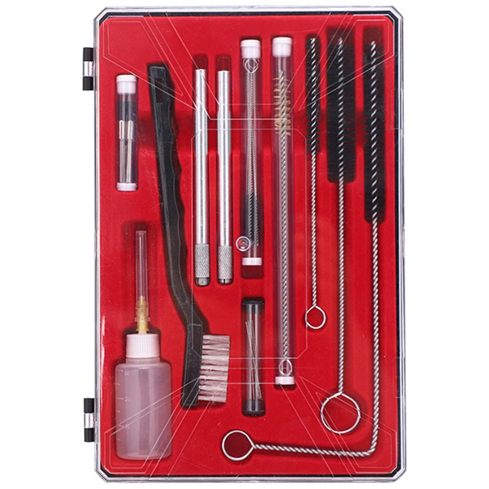 23 Pieces Professional Spray Gun Cleaning Brush Set with Case Paint Gun Cleaning Kit To Clean HVLP Paint Guns Air Tools Airbrush