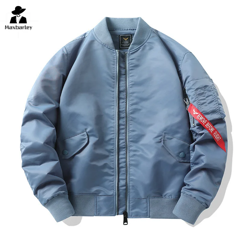 MA1 MA-1 Bomber Jacket Men's Spring Retro Fashion Loose Baseball Suit Coat Unisex Street Harajuku Multicolor Bomber Jacket