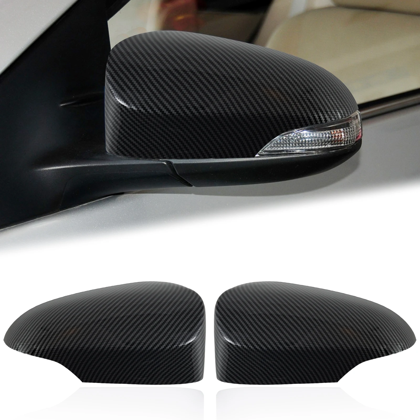 カーボンファイバー製サイドドアミラーカバー バックミラーキャップ G80 M3 G82 G83 M4 2020‑ ドアミラーカバー 車用バックミラーキャップ リアルカーボンファイバー製 用のマスタング 2015-2020年式用 サイドバックミラー