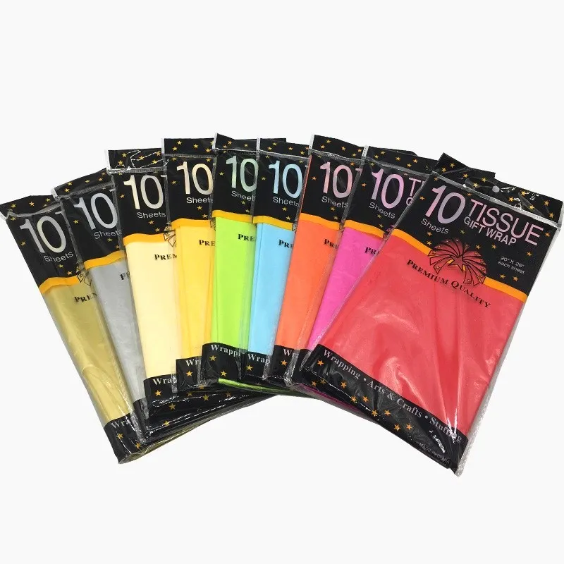 Flower Wrapping Paper 10pcs/bag 51x66cm Tissue Paper Gift Packaging Craft Roll Wine Shirt Shoes Clothing Wrapping
