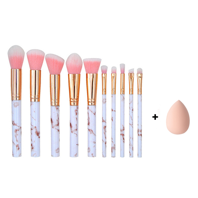 Pcs Makeup Brushes Tool  Beauty Eye Shadow Eyebrow Fan Blush Blending Make Up Brush Kit Cosmetic Set