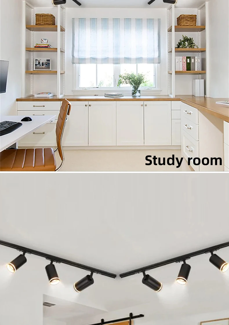 Description Picture 3 of itemTrack Light Spotlight GU10 Replaceable Bulb Led Ceiling Lighting 110-265V Track Lamp Rail Lighting for Living Room Shop Kitchen