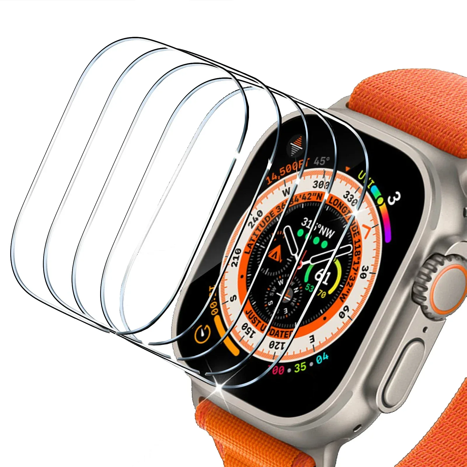 

Защита экрана для Apple Watch Ultra 49 мм, аксессуары, защита от царапин, водонепроницаемое закаленное стекло, HD Full Film iWatch Ultra 49 мм