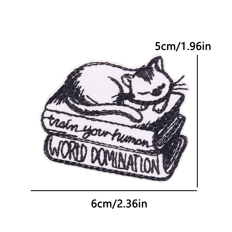 Animal Cat Possum Fox Patch Cartoon Embroidery Patch Iron On Patches For Clothing Thermoadhesive Patches On Clothes Sewing Badge