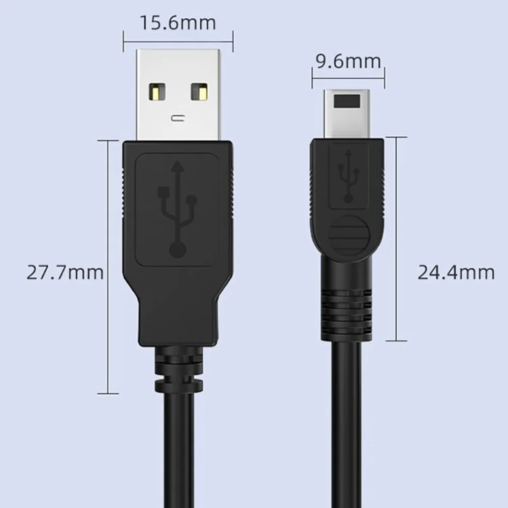 USB To Mini USB Charging Data Cable For Camera Mobile Phone Computer Data Sync Supports MP3/MP4/MP5 Charging or Downloading Song