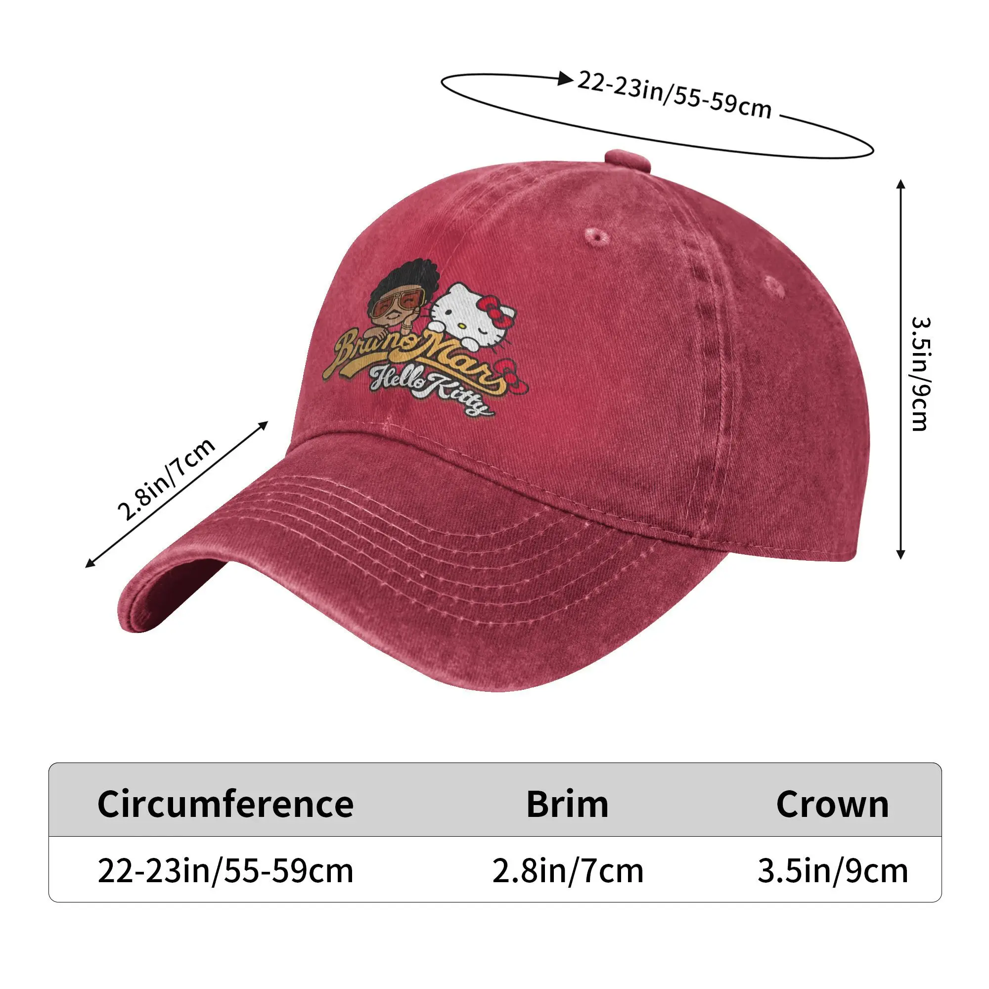 Baseball Cap Bruno Mars Hello Kitty Summer Trendy Trucker