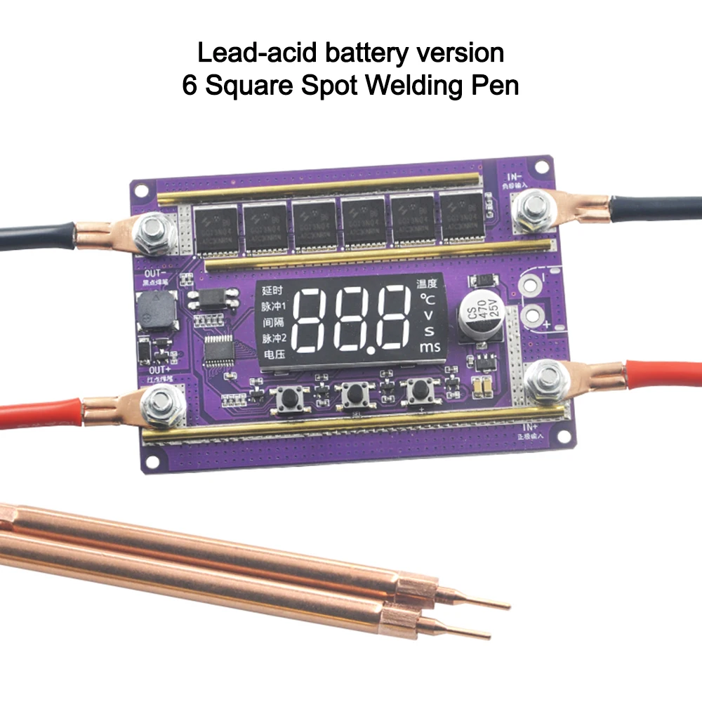 K100 Spot Welder 12V Double Pulse Automatic Spot Welder Machine Touch Welding Control Board 0.05-0.3mm DIY Kit for 18650 Battery