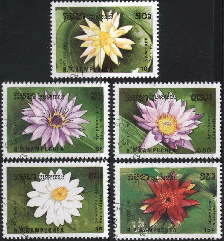 

5 шт./набор, почтовые штампы для коллекционирования, 1989