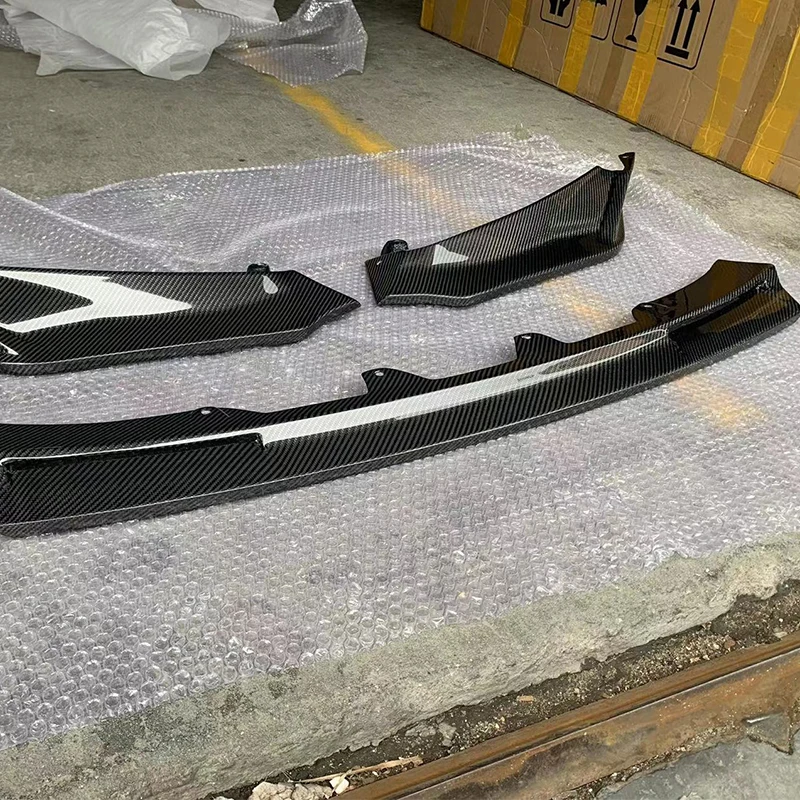 For BMW G80 G82 M3 M4 V Style Front Body Kit Real Carbon Fiber Car Bumper Spoiler Diffuser Splitter Lip Exterior Parts