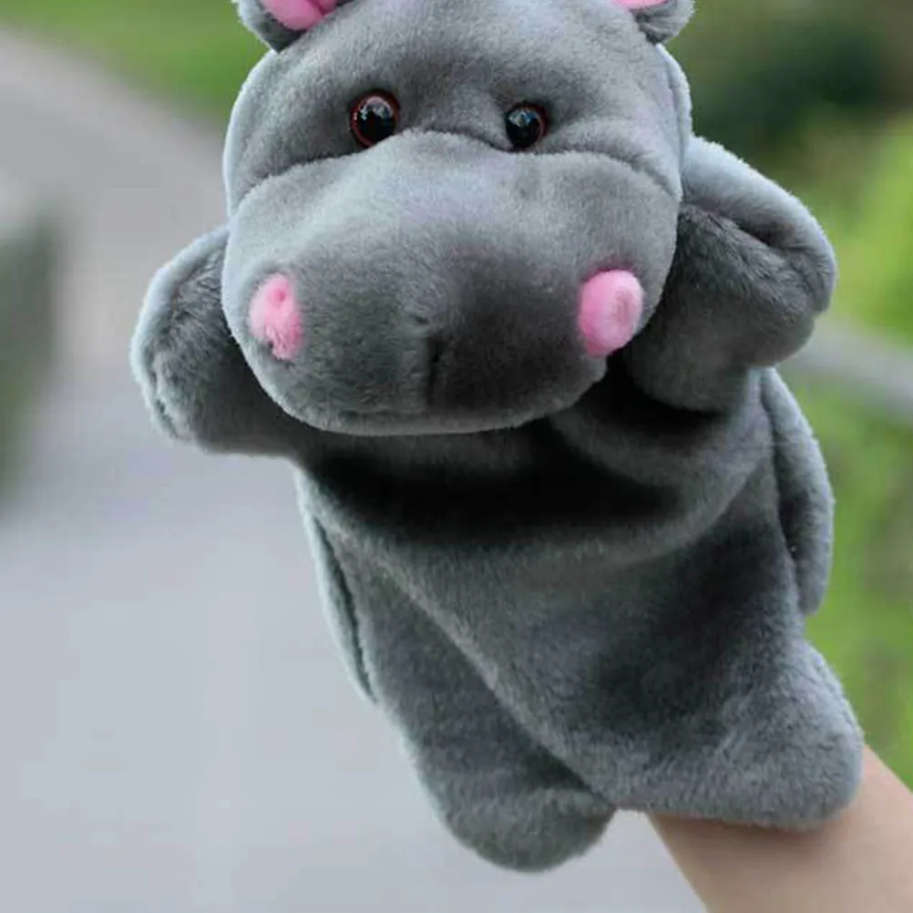 1Pcs 하마 손 인형 편안하고 안전한 스토리텔링 역할 놀이 액세서리 어린이 파티 호의 부모 자녀 상호 작용