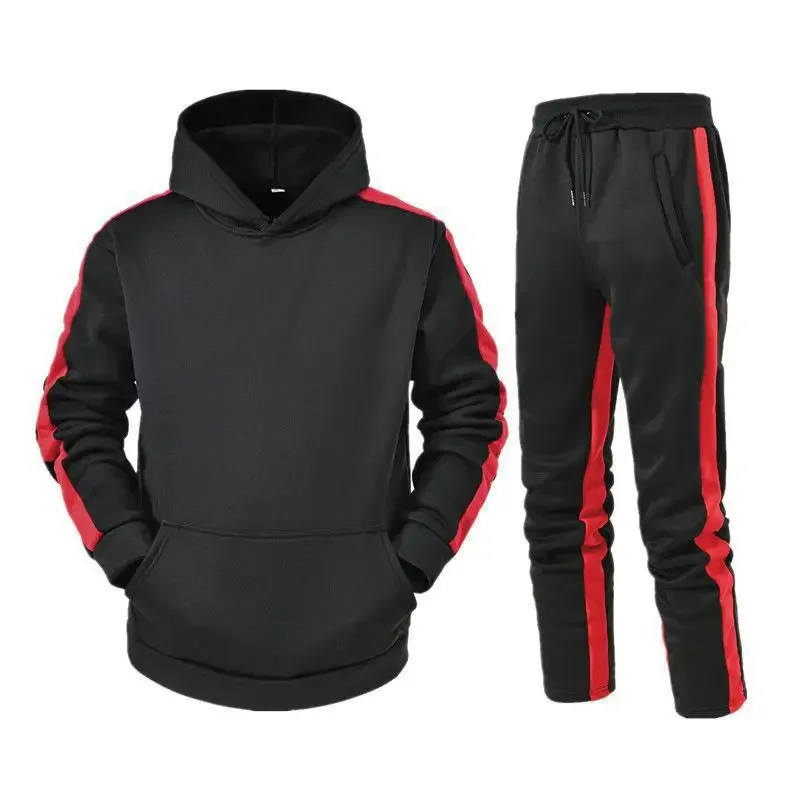 New Hooded Sweatshirt Pullover Casual Couple Jacket Striped Hooded Training Suit Sport Shoes And Bag Set From China Mainland