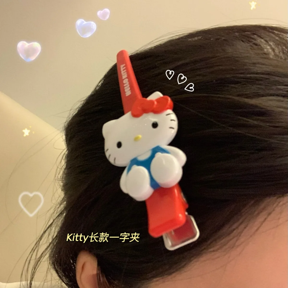 

Sanrio Hello Kitty Hair Clip Cartoon Anime Hairpin Lady Bangs Side Barrette Makeup Tools Girls Headwear Hair Accessories Gift