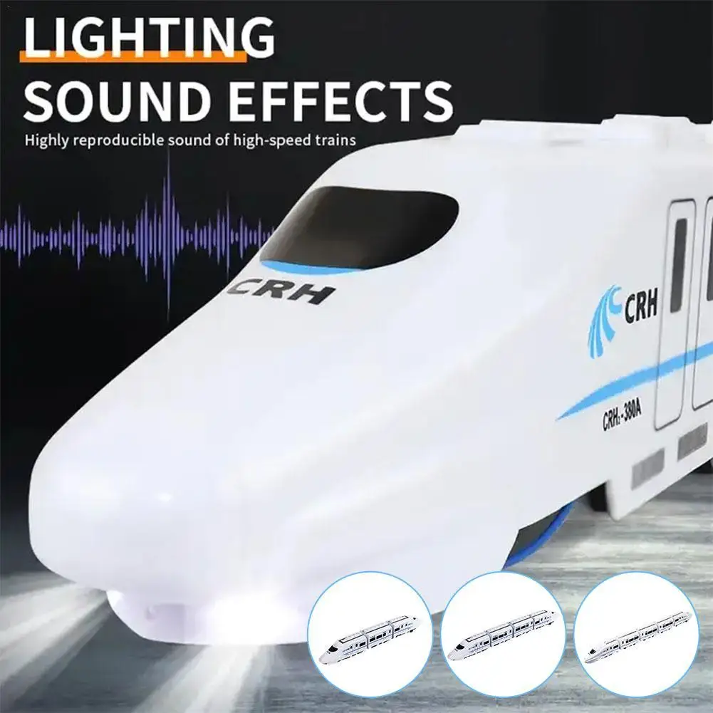 

1:8 Harmony Railcar Simulation High-speed Railway Train Toys For Boys Electric Sound Light Train EMU Model Puzzle Child Car Toy