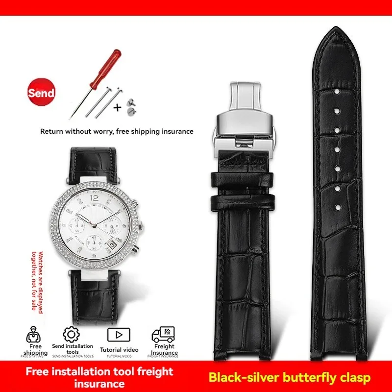 Luxurious Genuine Leather Watch Strap – Premium Cowhide Calfskin, Various Sizes Available