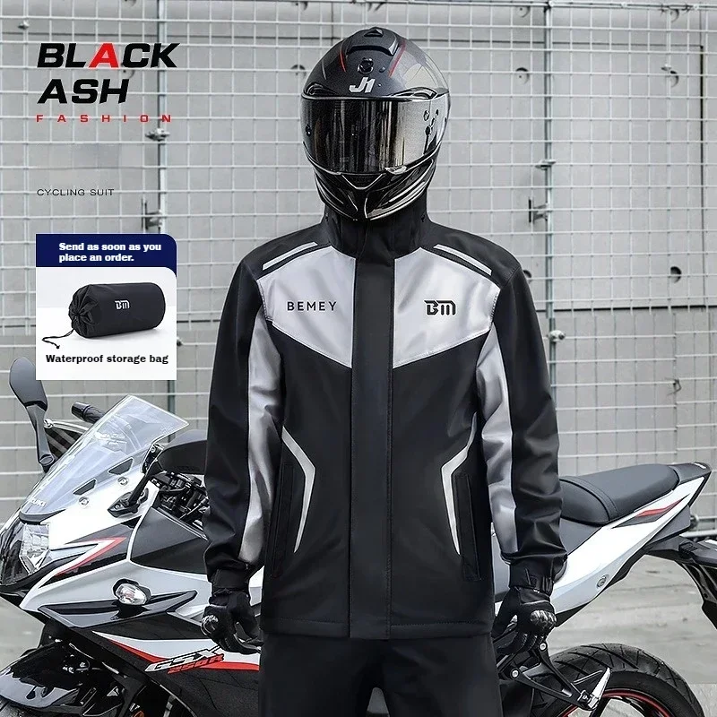 Motorcycle Raincoat Reflection Camping Hiking Fishing Raincoat Moto Suit Rainstorm Prevention Jacket Pants Motorcyclist
